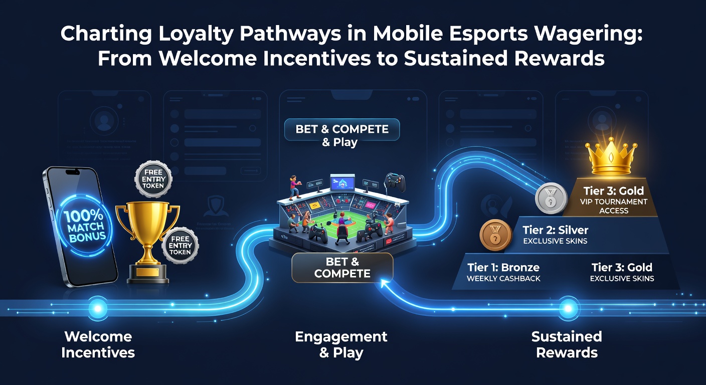 Detailed view of sustained rewards dashboard showing tier progression and loyalty points accumulation in a mobile esports wagering application