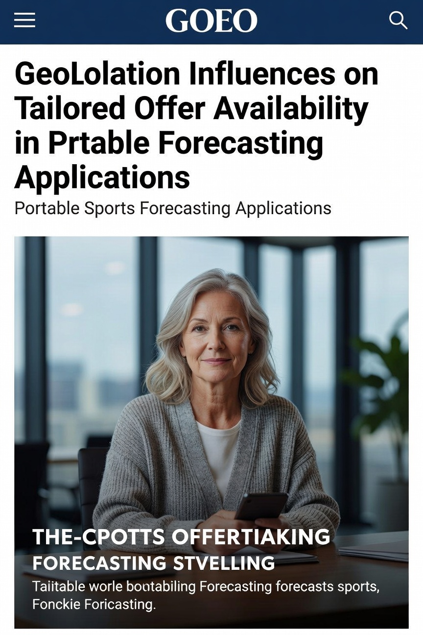 Mobile sports forecasting app interface showing location-based offer notifications on a smartphone screen
