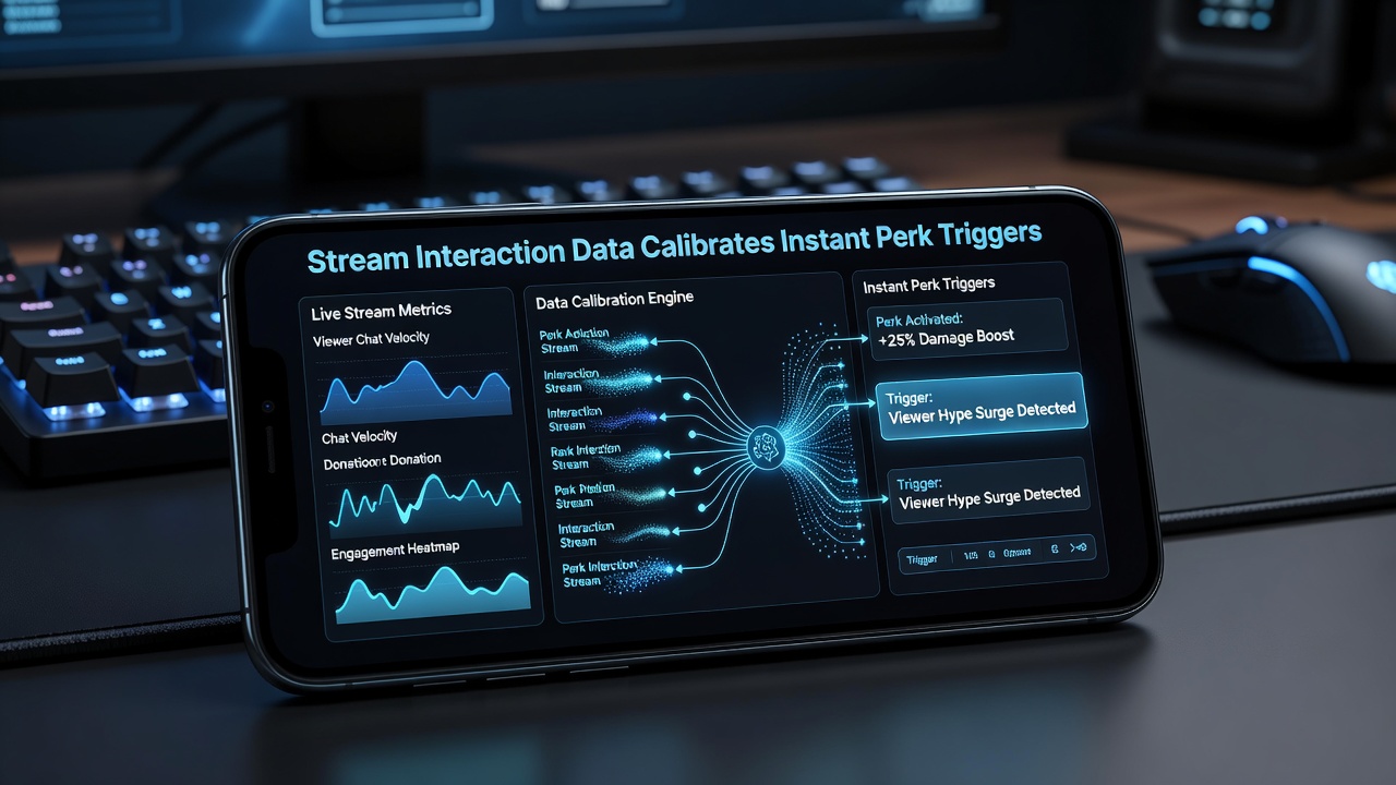 Flow diagram showing interaction data points calibrating perk trigger thresholds in forecasting applications