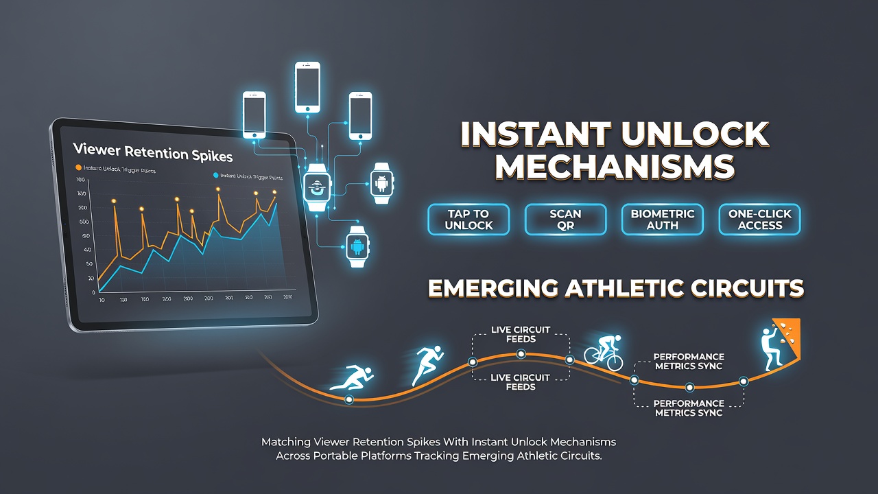 Mobile app interface displaying real-time viewer retention graphs alongside emerging sports circuit updates