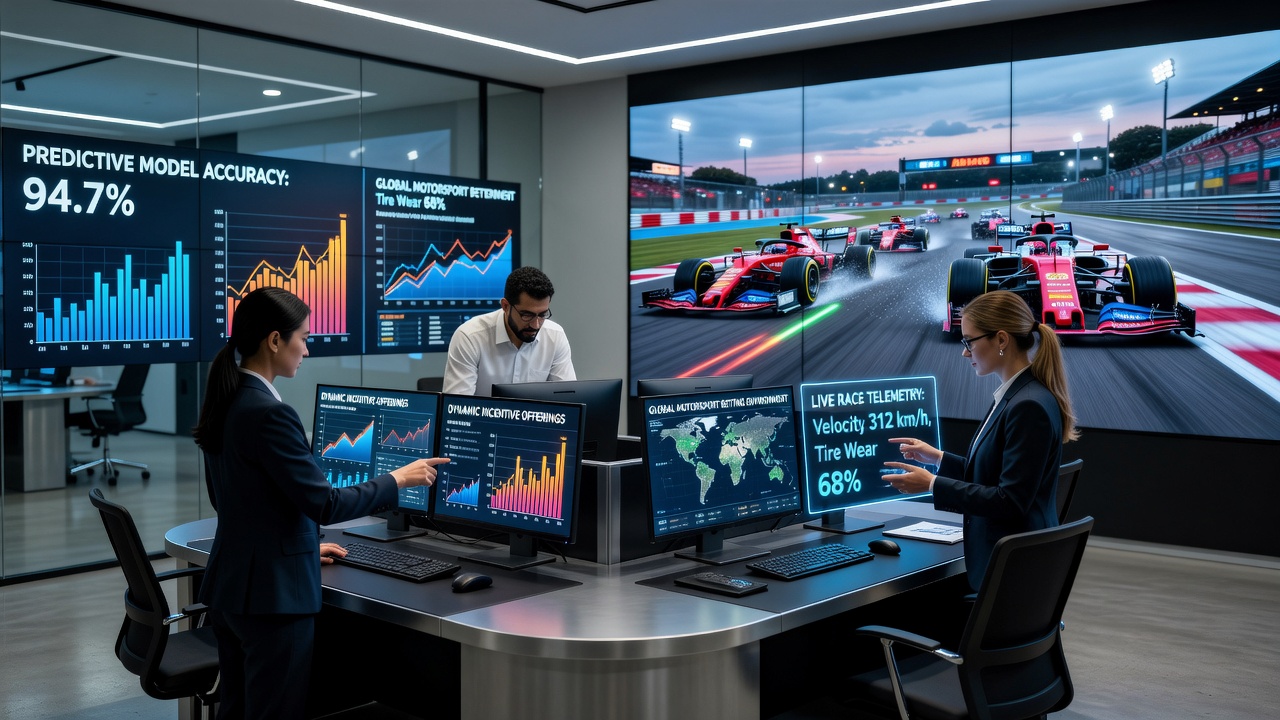 Global motorsport betting interface showing localized incentive offers generated by predictive algorithms