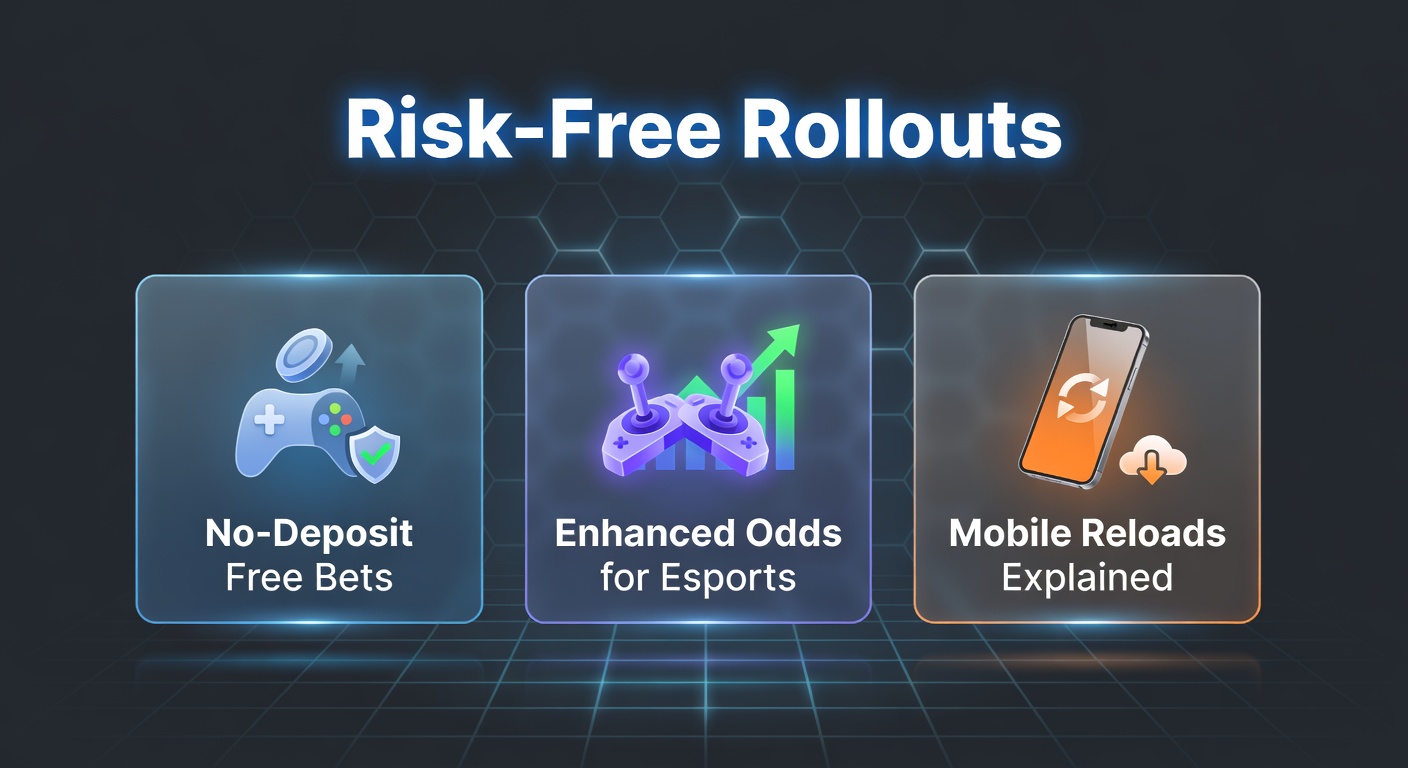 Graphic showing a user claiming a no-deposit free bet on a mobile app, with esports odds boosting in the background