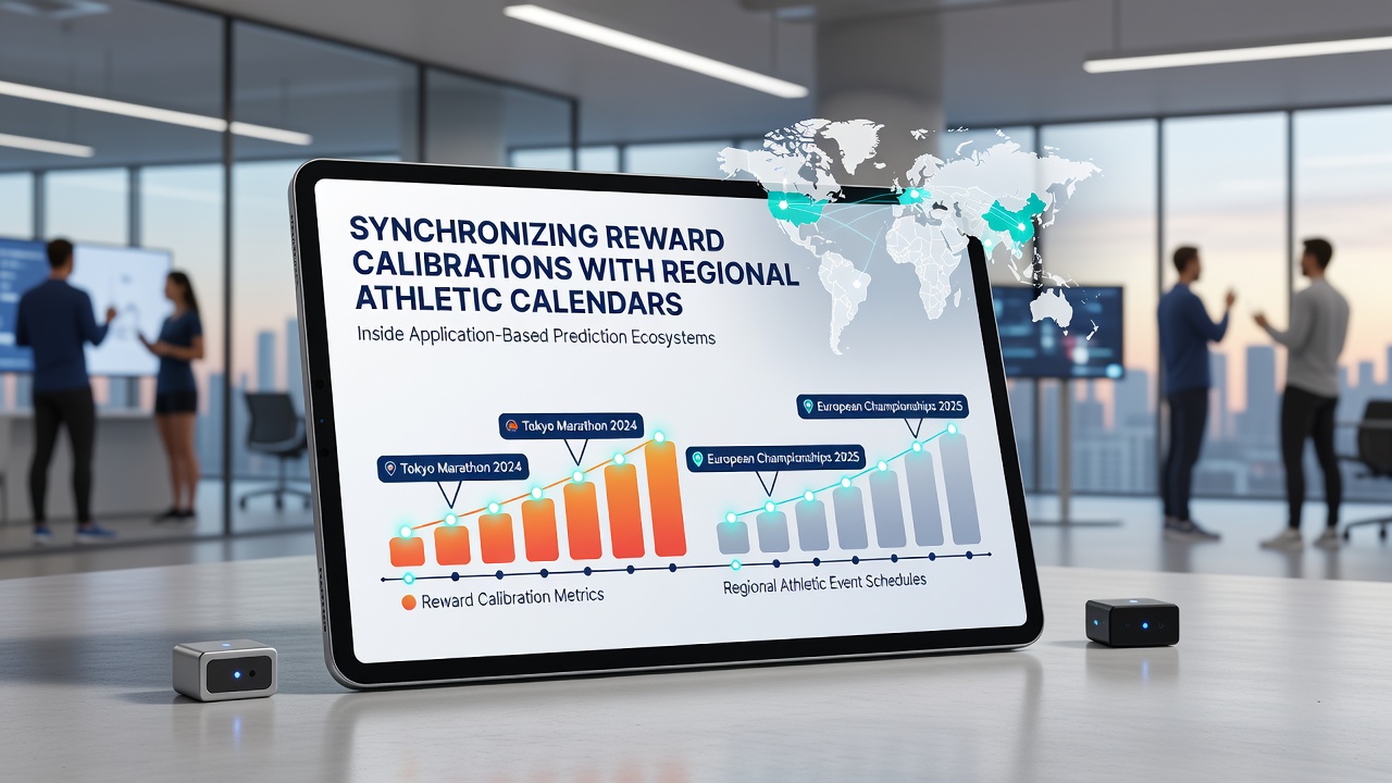 Application interface displaying synchronized reward adjustments aligned with regional sports schedules and athletic event timelines